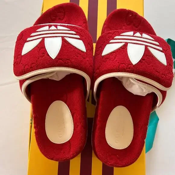 NWT men\'s GUCCI adidas x GUCCI GG Sandal 702412 size 8 Gucci | Shoes | Nwt Mens Gucci Adidas X Gucci Gg Platform  main image 2